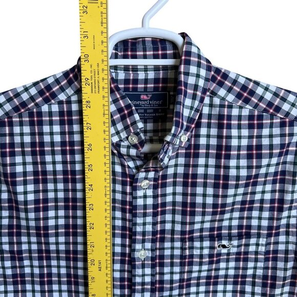 Vineyard Vines Mens S Gingham Pink Blue Green Classic Fit Tucker Shirt Preppy - Picture 9 of 13